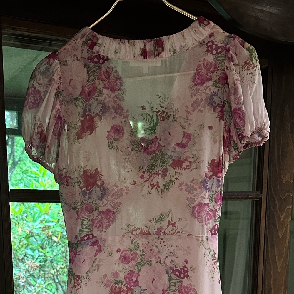 LoveShackFancy Shontelle Pink Tiered Ruffled Maxi Dress Barbie Garden Cottage 2 - Picture 3 of 7